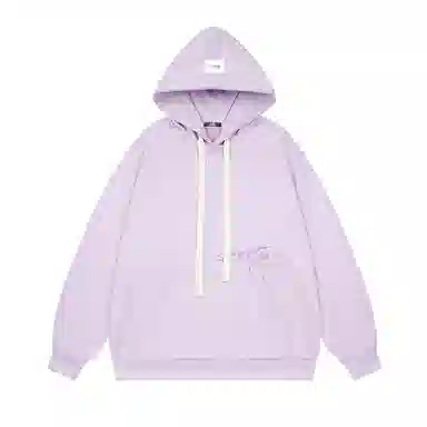 三体 幽灵倒计时系列 美式复古麂皮绒简约字母印花基础款宽松休闲百搭连帽套头重磅保暖街头风潮牌时尚舒适长袖卫衣 男女同款