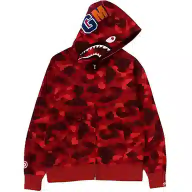 A BATHING APE Color Camo Shark Hoodie
