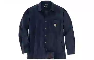 Carhartt 105532 RUGGED FLEX CANVAS FLEECE-LINED SNAP-FRONT SHIRT JAC RELAXED FIT