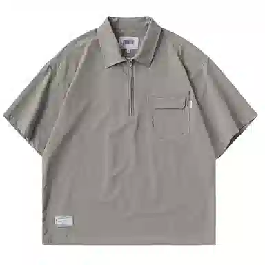 KXLFCHN Retro Half-Zip Polo Shirt