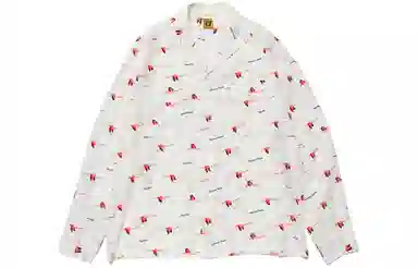 HUMAN MADE SS23 Flamingo Open Collar LS Shirt