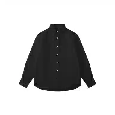 我是大卫 纯色条纹高级感宽松百搭大口袋设计氛围感长袖衬衫 男女同款