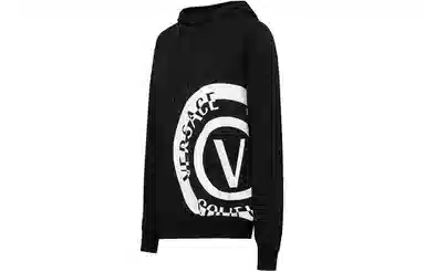 Versace Jeans Couture SS24 Letter Logo Hoodie Black