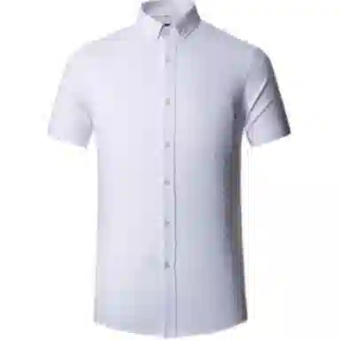 才子 透气修身翻领短袖衬衫 男款