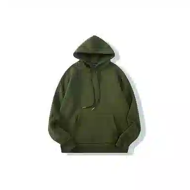 我是大卫 高级感运动宽松休闲百搭连帽落肩卫衣 男女同款 军绿色