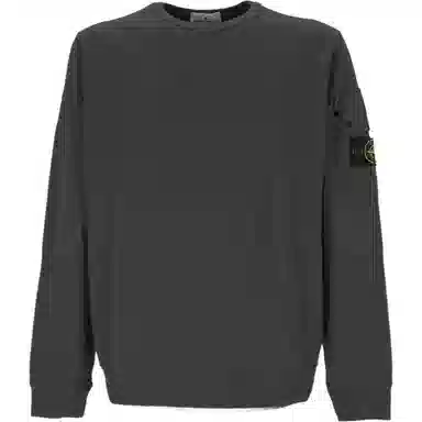 Stone Island FW24 Logo Crewneck Sweatshirt Gray Black