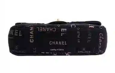CHANEL Classic Flap CF Denim Black Gold