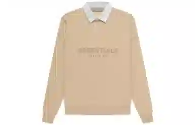 Fear of God Essentials SS23 waffle henley rugby sand LogoPolo