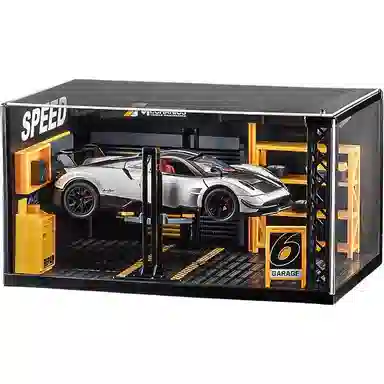 星星科教 帕加尼花雅合金超跑车模收藏 维修车间场景展示摆件 成品模型