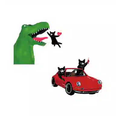 青山七海  喵龙幻速记纹身贴 防水持久 一张装