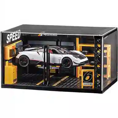 星星科教 帕加尼花雅合金超跑车模收藏 维修车间场景展示摆件 成品模型