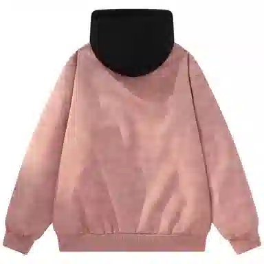 帕丁顿熊 假两件连帽休闲防风宽松皮衣 男女同款