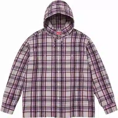 Supreme SS24 WEEK12 PRINTED HOODED FLANNEL SHIRT