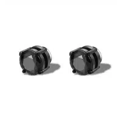 B&Z Magnetic Sparkle Earrings Silver Black
