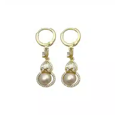 双生恋 【福禄】葫芦小众设计感百搭时尚精致日常通勤约会轻奢高级感 铜 耳环 女款