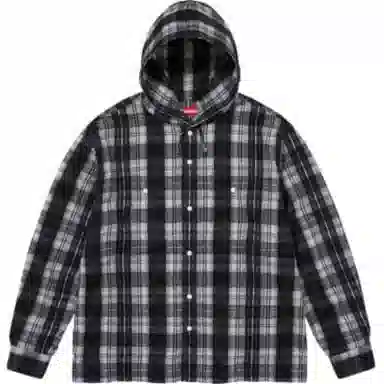 Supreme SS24 WEEK12 PRINTED HOODED FLANNEL SHIRT
