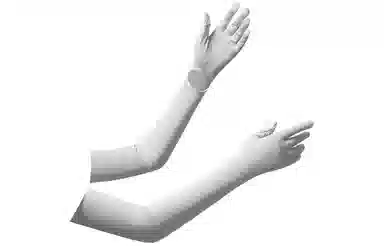 优幽兰 时尚百搭防紫外线车防滑触屏加长防紫外线一体户外运动开车必备 腈纶 防晒袖 男女同款情侣款