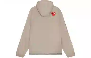 CDG Play x K-Way Half Zip Jacket Beige logo