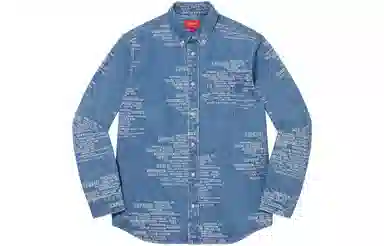 Supreme SS23 Week15 TRADEMARK JACQUARD DENIM SHIRT logo