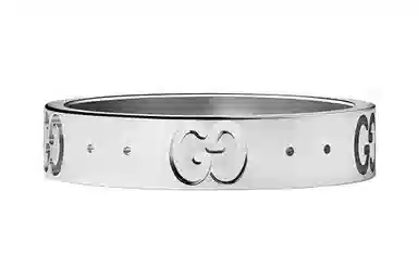 GUCCI Icon 18K White Gold Ring