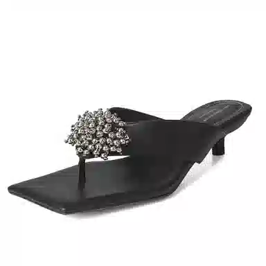 希灵 外穿夹趾时尚气质 橡胶底人字拖鞋 女