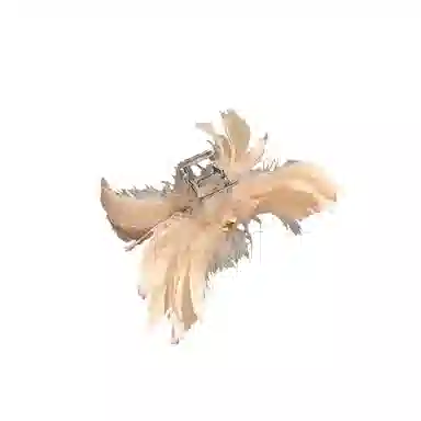 贯古今 钻羽毛大号小众设计感后脑勺盘发 合金 发夹 女款