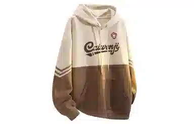 王者荣耀 蔡文姬款 美式复古简约字母拼接条纹落肩长袖休闲百搭学院风户外出行宽松套头重磅连帽卫衣 男女同款