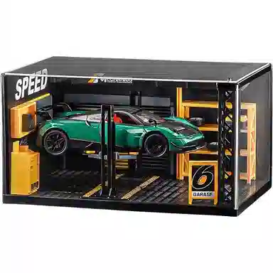 星星科教 帕加尼花雅合金超跑车模收藏 维修车间场景展示摆件 成品模型