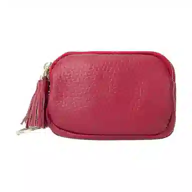 彤彤兔 双拉链钥匙环硬币收纳包 牛皮 零钱包 迷你 女款 多色