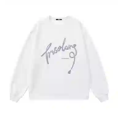 三体 文明系列 美式复古基础趣味字母发泡宽松休闲圆领套头百搭重磅高街潮牌时尚简约纯色学生保暖学院风情侣长袖卫衣 男女同款