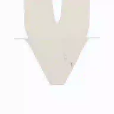 Saint Laurent V-Neck Tie Triangle Swimsuit Cream White