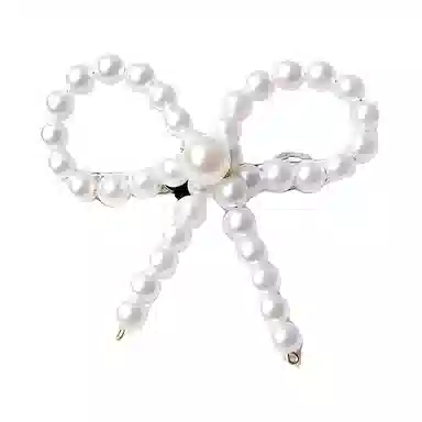 贯古今 优雅气质侧边蝴蝶结刘海头饰前额法式高级感边夹发饰潮 发夹 女款