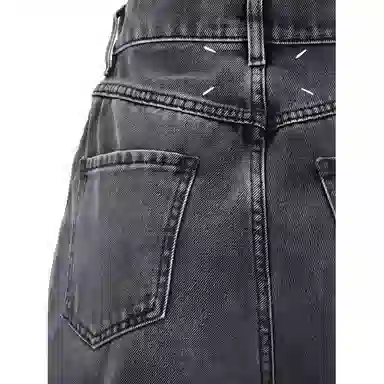 Maison Margiela Washed Distressed Wide Leg Jeans