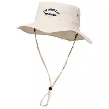 雅鹿 美式西部牛仔户外爬山垂钓旅游时尚 遮阳防晒速干透气内里防风孔绳省事百搭 聚酯纤维 渔夫帽 男女同款情侣款