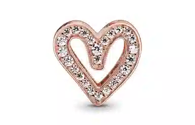 Pandora Sparkling Hand-Painted Heart Charm