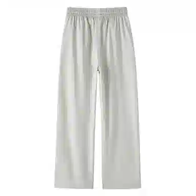 大卫贝肯 美式高街简约纯色基础款字母宽松柔软舒适直筒百搭垂感拖地系带休闲裤 男女同款