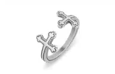 JANENG 925 Silver Cross Ring
