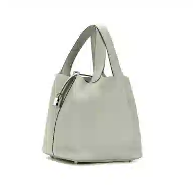 HERMES Picotin Lock 22 Clemence 0W Gris Neve