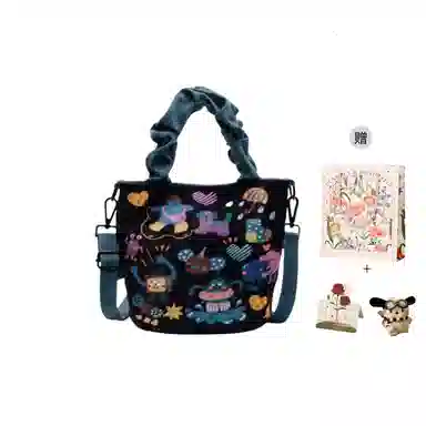 捷朗仕 休闲百搭卡通狗狗 布 手提包 女款 多色