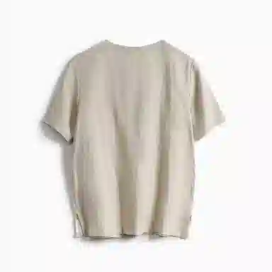 玄笙 圆领休闲宽松透气薄款短袖衬衫 男款