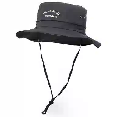 雅鹿 美式西部牛仔户外爬山垂钓旅游时尚 遮阳防晒速干透气内里防风孔绳省事百搭 聚酯纤维 渔夫帽 男女同款情侣款