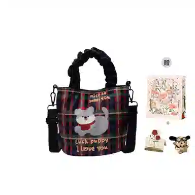 捷朗仕 休闲百搭卡通狗狗 布 手提包 女款 多色