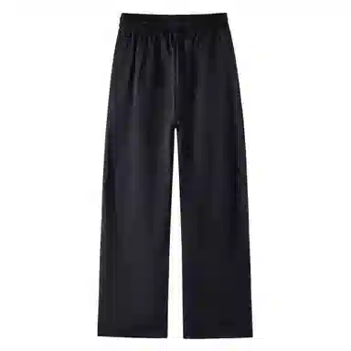 大卫贝肯 美式高街简约纯色基础款字母宽松柔软舒适直筒百搭垂感拖地系带休闲裤 男女同款