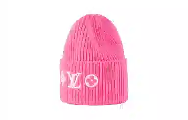 Louis Vuitton Embroidered LV Floral Beanie Pink