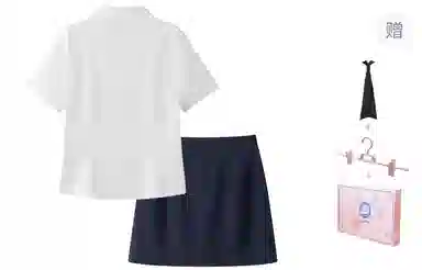 东鲸岁时记 纯欲风超好看短袖衬衫学院风高级感包臀裙裙装套装 女款 月光信笺衬衣+一步裙（修身 含打底裤） 买赠领带+裙夹