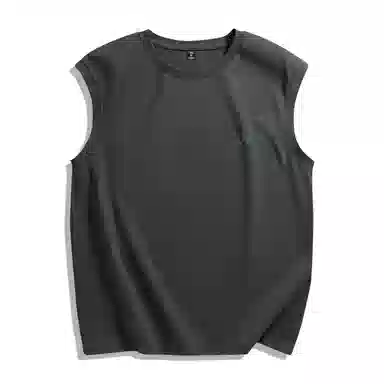 棉致 阳光山脉纯色纯棉简约柔软细腻透气亲肤舒适百搭篮球运动休闲背心 男女同款