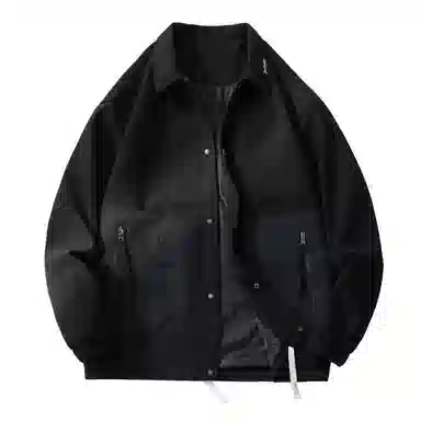 敦煌博物馆 日系学院简约百搭撞色拼接口袋翻领宽松薄款衬衫 男女同款