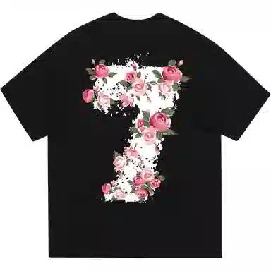 REXSHION Rose Ink Casual T-Shirt