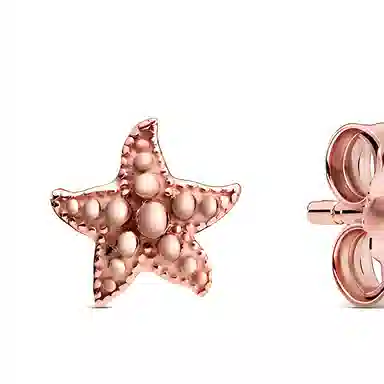 Pandora 925 Silver Rose Gold Earrings