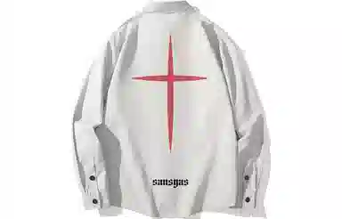 Kimura Sansha Cross Letter Print Shirt